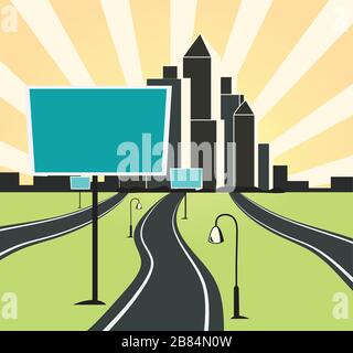 Stadt - Hintergrund der Straße Stock Vektor