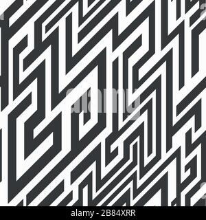 Nahtloses Muster für monochrome Linien Stock Vektor