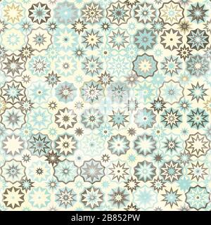 Schneeflocken mit nahtlosem Muster Stock Vektor