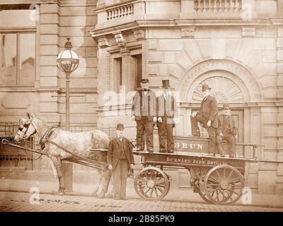 Burnley Fire Brigade, Anfang der 1900er Jahre Stockfoto