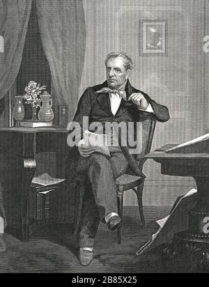 JAMES FENIMORE COOPER (178i9-1851) amerikanischer Autor historischer Romanzen Stockfoto