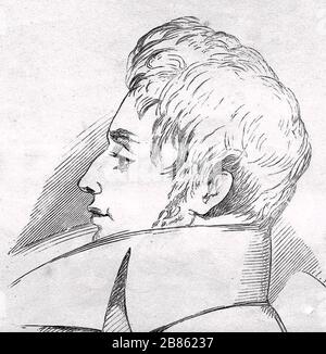 SOREN KIERKEGAARD (1813-1855) dänischer Philosoph und Dichter Stockfoto