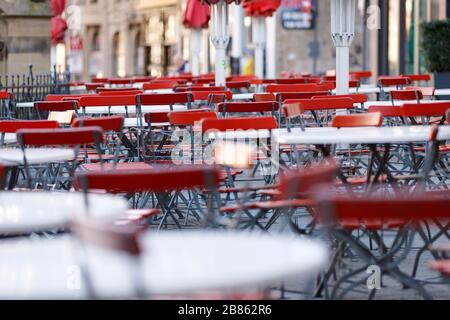 Köln, Deutschland. März 2020. Die Brauerei Fruh am Dom bleibt wegen der Corona-Krise bis auf weiteres geschlossen. Koln, 19. März 2020 - weltweite Nutzung Credit: Dpa/Alamy Live News Stockfoto