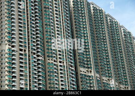 Wohnhochhaus in Hongkong, China Stockfoto
