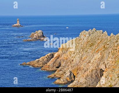 Pointe du Raz, Plogoff, Finistère, Bretagne, Frankreich Stockfoto