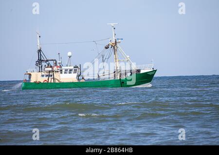 Eine Garnele Kutter auf der Nordsee Stockfoto