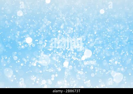 Abstrakter Winter-Bokeh. Abstrakter blauer Bokeh-Hintergrund. Stockfoto