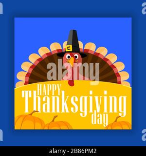 Happy Thanksgiving Tag Postkarte Banner Stock Vektor