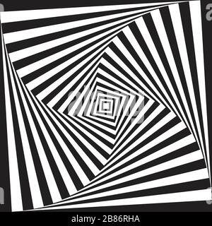 OP Art, auch optische Kunst genannt, ist ein Stil der visuellen Kunst, der optische Täuschungen nutzt Stock Vektor