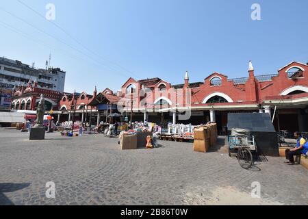 Sir Stuart Saunders Hogg Market (Neuer Markt). Lindsay Street. Kolkata, Indien. Stockfoto