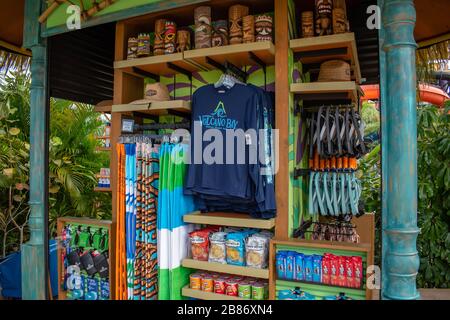 Orlando, Florida. März 2020. Strandladen in Volcano Bay im Bereich Universal Studios Stockfoto