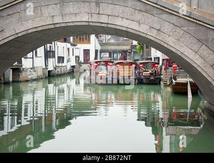 Zhujiajiao Ancient Water Town in Shanghai Stockfoto