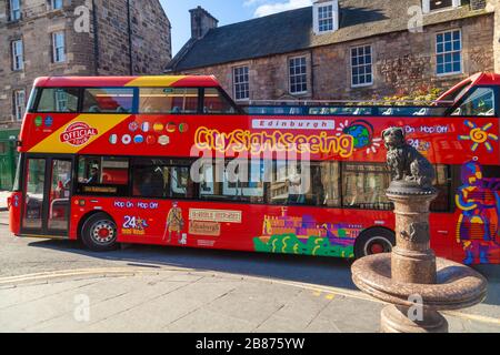 Edinburgh, Großbritannien. März 2010. Keine Touristen im berühmten Greyfriars Bobby in einem ungewöhnlich ruhigen Edinburgh wegen des Covid19-Ausbruchs. Kredit: Richard Newton/Alamy Live News Stockfoto