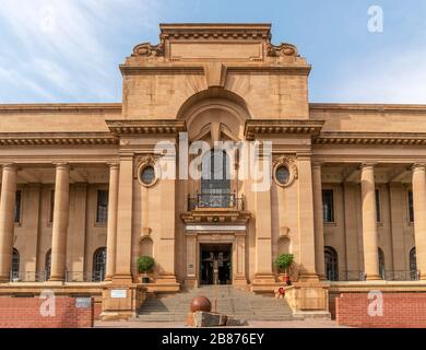 Eintritt zum nationalen Museum für Naturgeschichte in Pretoria, Südafrika Stockfoto