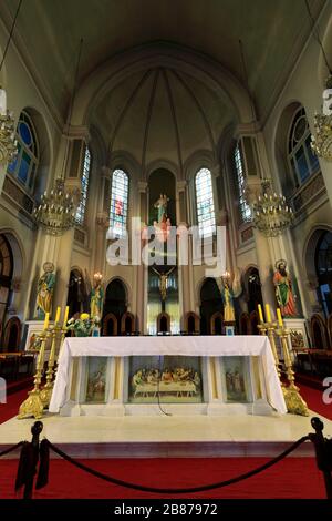 Kirche von Santuario Maria Auxiliadore, Stadt Punta Arenas, Patagonien, Chile, Südamerika Stockfoto