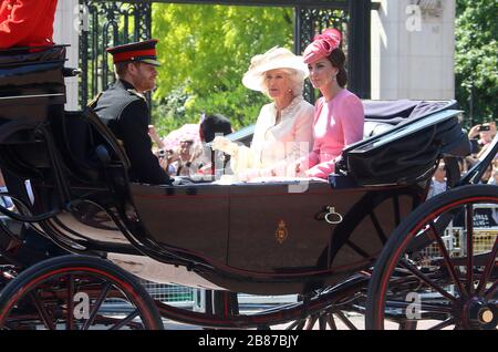 17. Juni 2017 - London, England, Großbritannien - der jährliche Trooping der Farbenparade Photo Shows: Prince Harry, Camilla, Duch Duch Duch, Duch Stockfoto