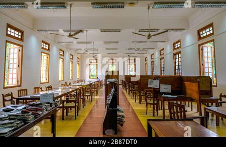 Jaffna, Sri Lanka - Februar 2020: Jaffna Public Library am 21. Februar 2020 in Jaffna, Sri Lanka. Stockfoto