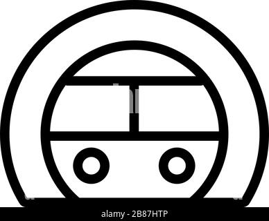 Abbildung der Vektorgrafik des U-Bahn-Zuges Stock Vektor