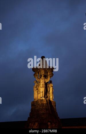 Denkmal für Pobrecillo de Asís. Santiago de Compostela. Spanien Stockfoto