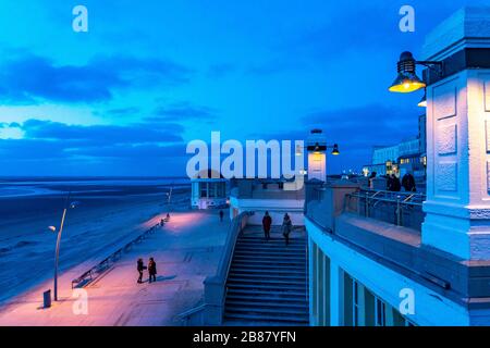 Strandpromenade, Musikpavillon, , Weststrand, Strandspaziergang, Strand, Insel, Frisia, Winter, Saison, Herbst, Niedersachsen, Deutschland, Stockfoto