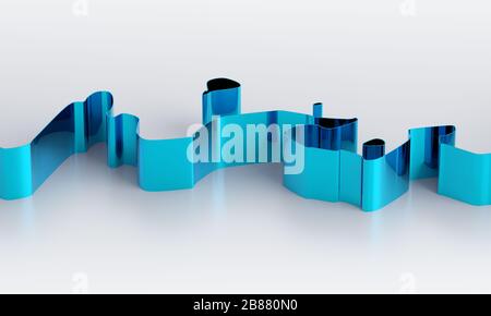 Abstraktes 3D-Rendering, Hintergrunddesign, moderne Illustration Stockfoto
