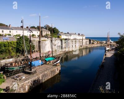 Charlestown Harbour, Cornwall, Großbritannien Stockfoto