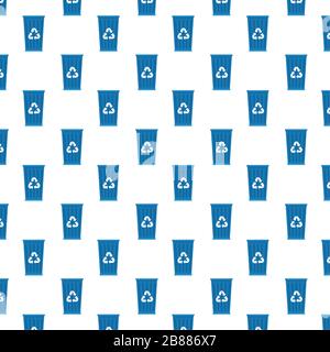 Hintergrund des Musters für Abfallrecyclingbehälter Stock Vektor