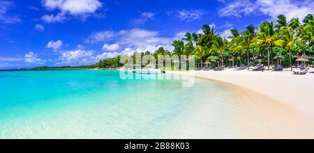 Tropisches Paradies in Mauritius. Stockfoto