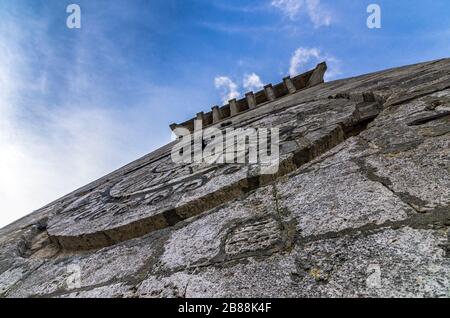 Turm des Rathauses von Montepulciano in der Toskana Stockfoto