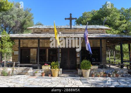 Kirche von Agios Dimitrios Loumbardiaris in der Nähe des Filopappou-Hügels Stockfoto