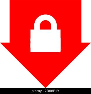 Sperrtext, Infografiken. Globales Konzept zur Gesundheitswarnung bei Pandemie: Roman Coronavirus (2019-nCoV), Kovid-19, Vektor, Logo, Symbol und Hintergrund. Lockd Stock Vektor