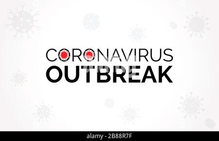 Coronavirus Disease (COVID-19) Typografie Design. 2019-nCov/Novel Coronavirus Logo Typografie Vector Template. Stock Vektor