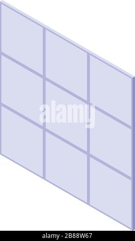 Wand des Kachelsymbols, isometrischer Stil Stock Vektor