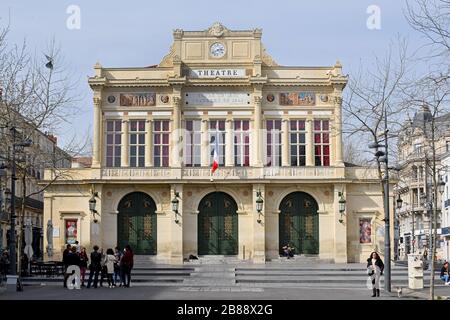 Beziers in der Region Occitanie in Südfrankreich das Theater Stockfoto
