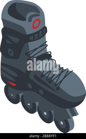Carbon Inline-Skates-Symbol, isometrischer Stil Stock Vektor