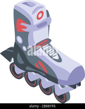 Inline-Skates-Symbol für den Außenbereich, isometrischer Stil Stock Vektor