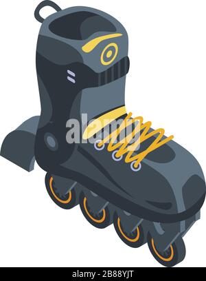 Sport Inline-Skates-Symbol, isometrischer Stil Stock Vektor
