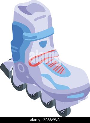 Professionelles Inline-Skates-Symbol, isometrischer Stil Stock Vektor