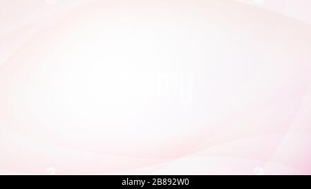 Kurvige, gewellte und weiche, hellorange und rosafarbene Linien auf hellem Hintergrund. Kopierbereich. Abstrakter Hintergrund in 4k Auflösung. Stockfoto