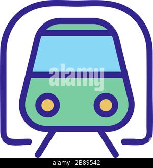 Abbildung der Vektorgrafik des U-Bahn-Zuges Stock Vektor