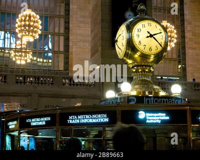 Uhr im Hauptkonkurs des Grand Central Terminal Stockfoto