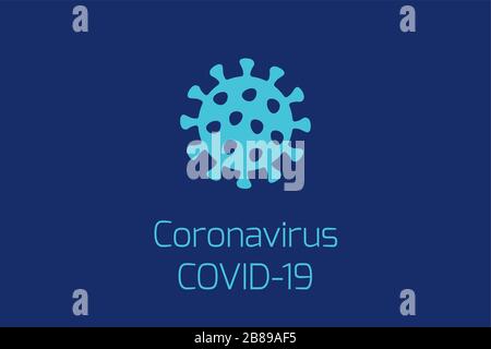 Abbildung des Coronavirus Covid-19-Virus. Vereinfachtes Vektorsymbol. Stock Vektor