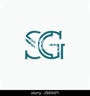 Anfangsbuchstabe sg- oder gs-Logo Vektor-Design Stock Vektor