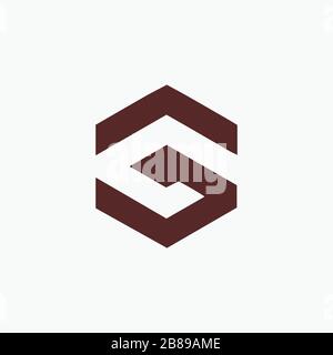 Anfangsbuchstabe sg- oder gs-Logo Vektor-Design Stock Vektor