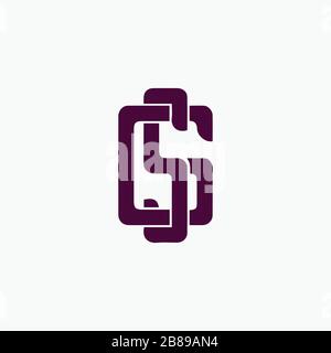 Anfangsbuchstabe sg- oder gs-Logo Vektor-Design Stock Vektor