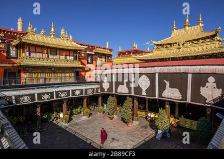 Jokhang Tempel in Lhasa, Tibet Stockfoto