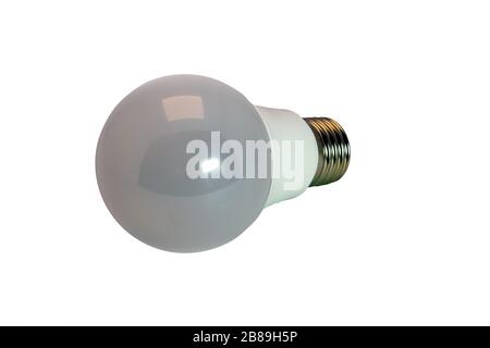Punktdiodenlampe für einen Scheinwerfer in einem Bogen oder einer Zwischendecke, weißer Hintergrund, Nahaufnahme, Isolierung. Stockfoto