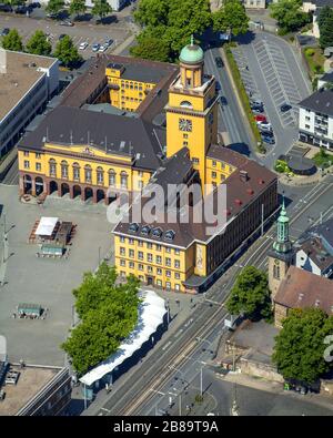 , Rathaus von Witten, 26.07.2015, Luftbild, Deutschland, Nordrhein-Westfalen, Ruhrgebiet, Witten Stockfoto