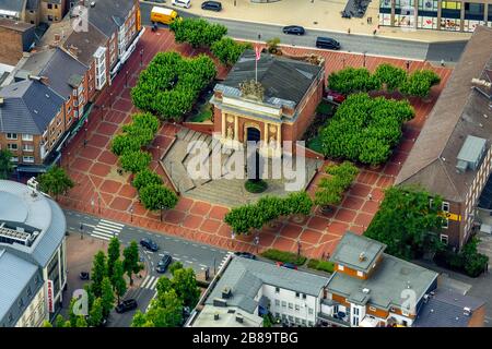 Berliner Tor in Wesel am Berliner Tor-Platz, 08/01/2019, Luftbild, Deutschland, Nordrhein-Westfalen, Ruhrgebiet, Wesel Stockfoto