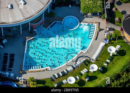, Freizeitbad Maximare in Hamm, 05.08.2015, Luftbild, Deutschland, Nordrhein-Westfalen, Ruhrgebiet, Hamm Stockfoto